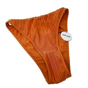 NEW! Andrea Iyamah Swimwear Gara Bikini Bottoms Copper Peach - S